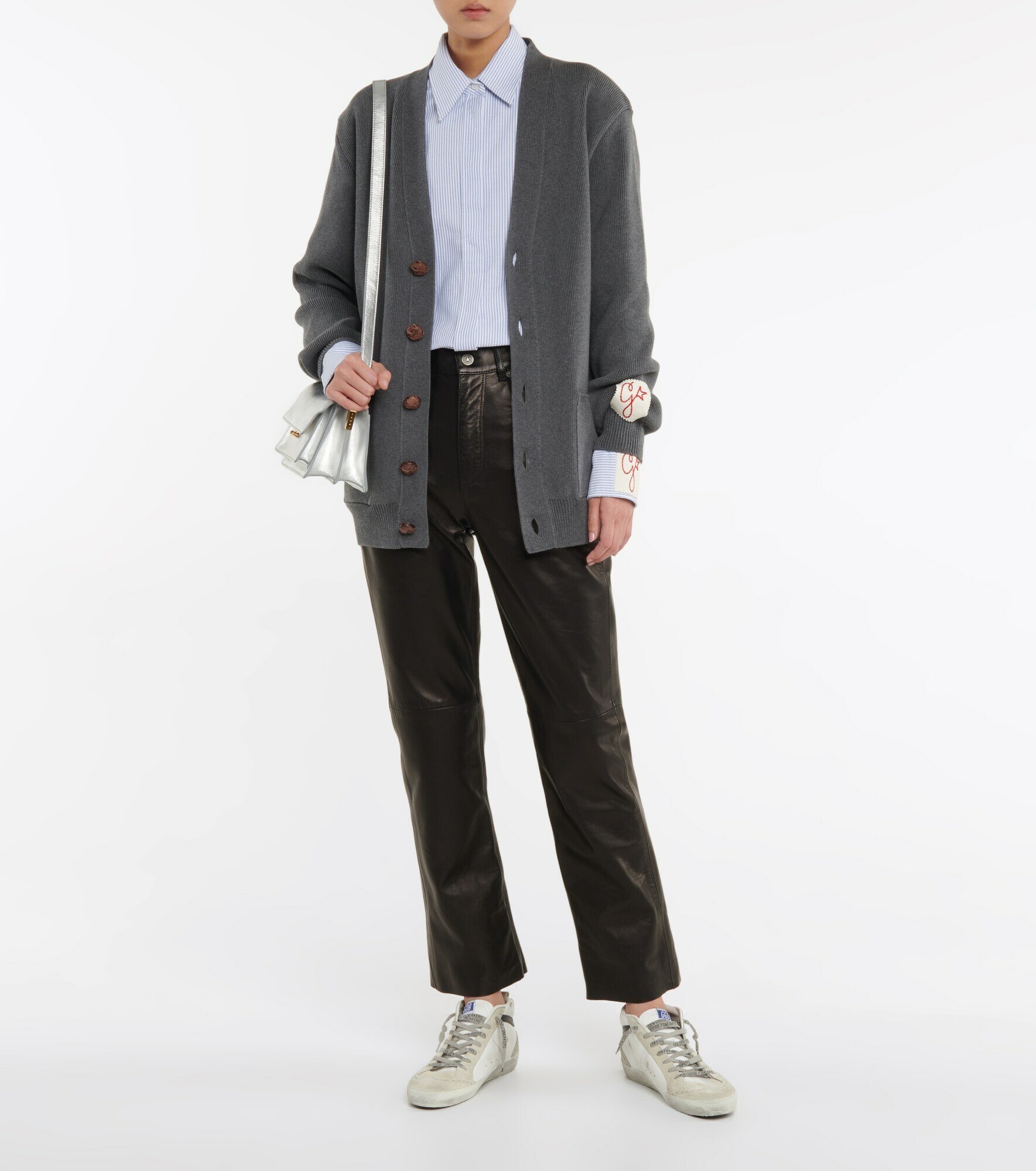 Golden Goose - High-rise leather flared pants Golden Goose Deluxe Brand