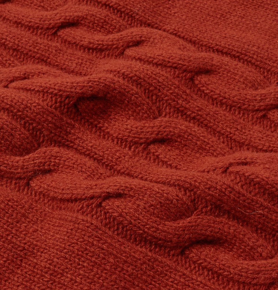 Oliver Spencer - Talbot Cable-Knit Wool Rollneck Sweater - Men - Orange