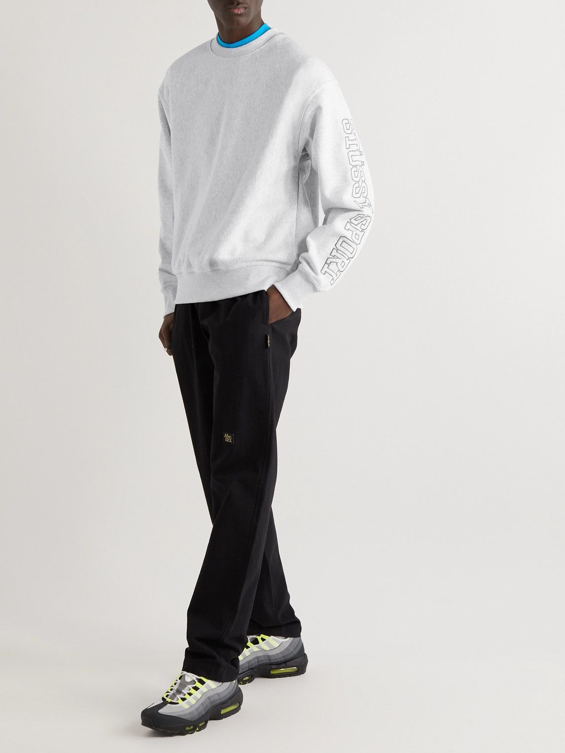 メール便に限り送料無料！！ STUSSY - SPORT EMBROIDERED CREW \u0026