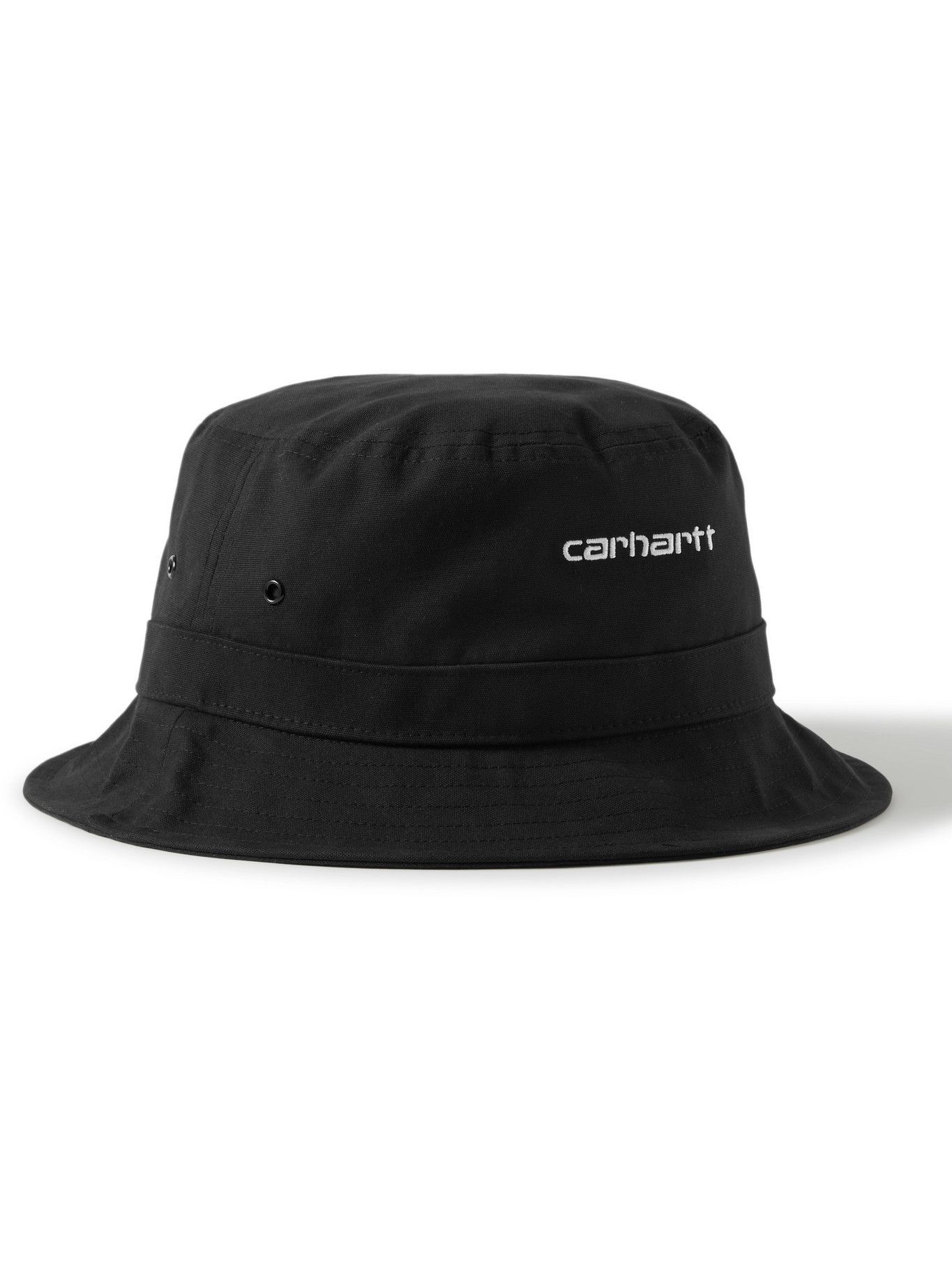 CARHARTT WIP - Logo-Embroidered Cotton-Twill Bucket Hat - Black ...