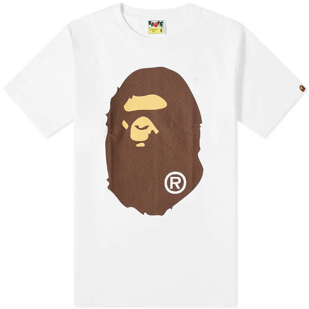 A Bathing Ape Men's Big Ape Head T-Shirt in White A Bathing Ape