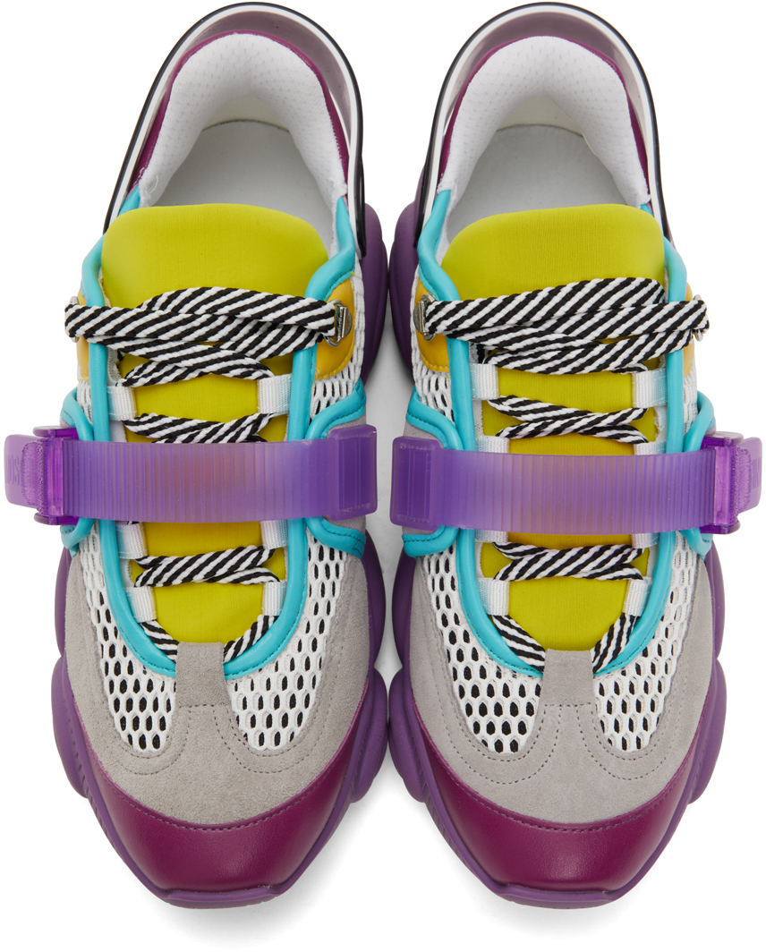 Grey Teddy Roller Skates Sneakers Moschino