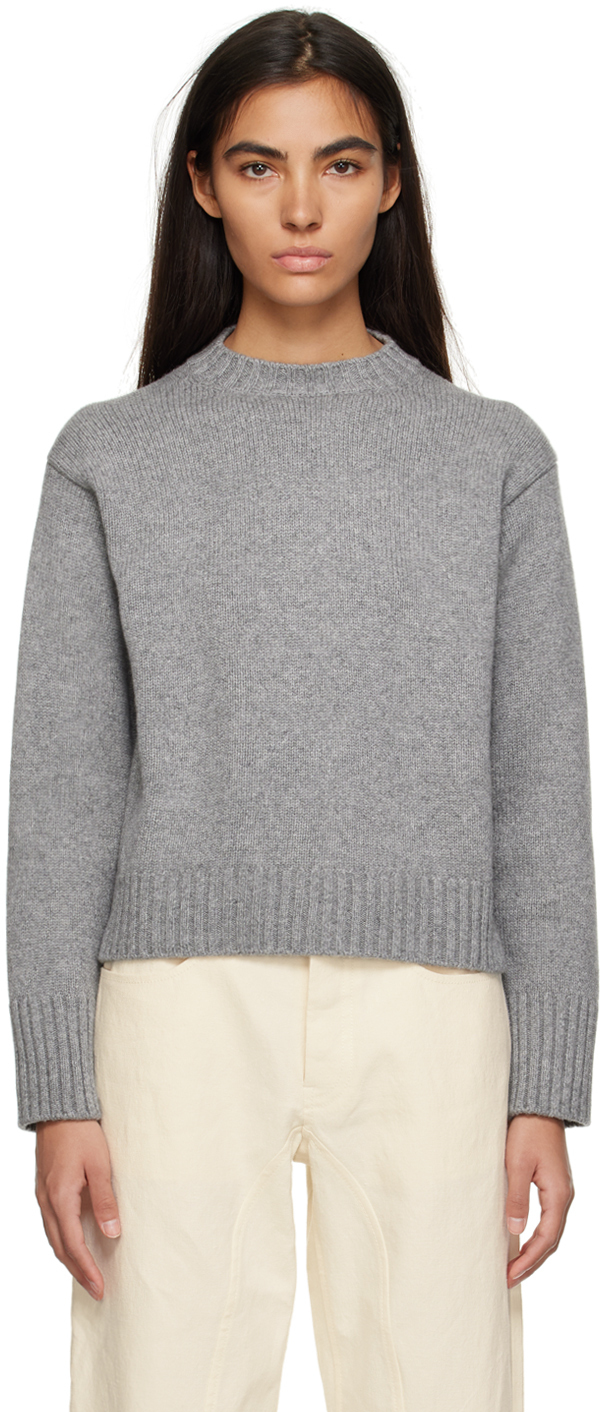 Jil Sander Gray Crewneck Sweater Jil Sander