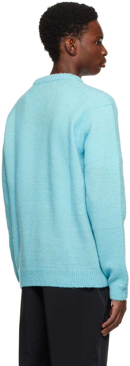 Solid Homme Blue Crewneck Sweater Solid Homme