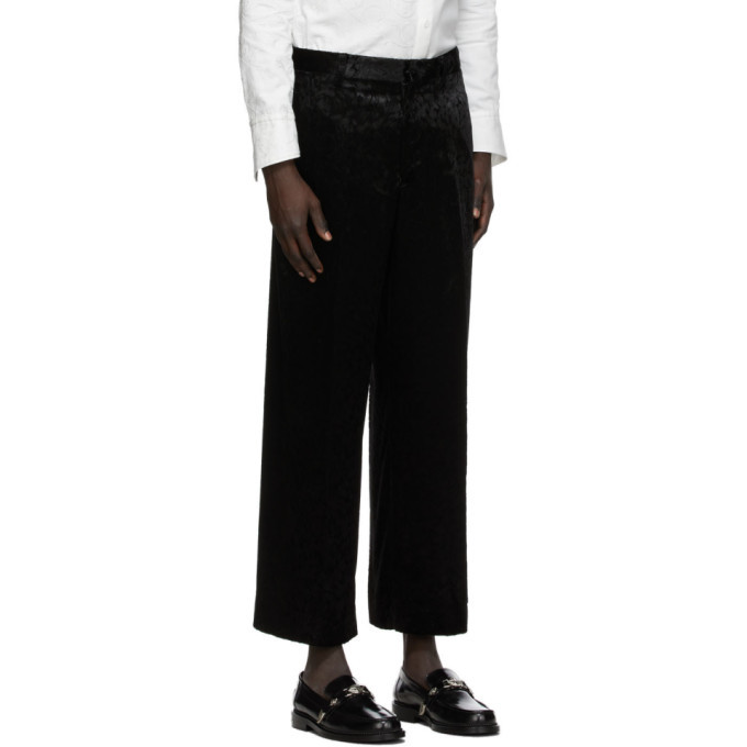 Sasquatchfabrix. Black Velvet Carding Trousers Sasquatchfabrix