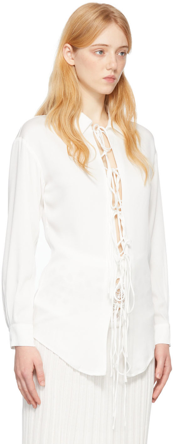 Christopher Esber White Tie Front Shirt Christopher Esber