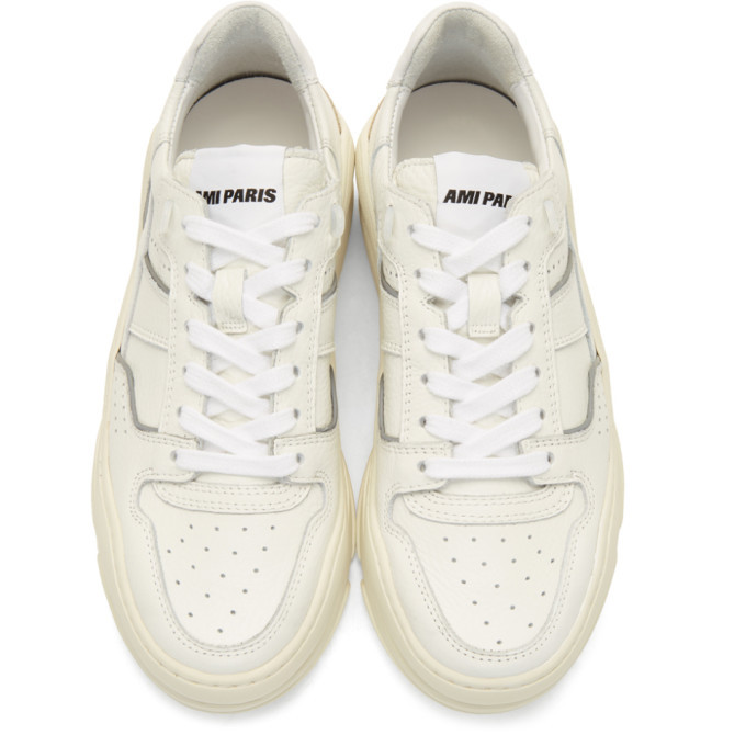 AMI Alexandre Mattiussi White Thick Sole Sneakers AMI Alexandre Mattiussi