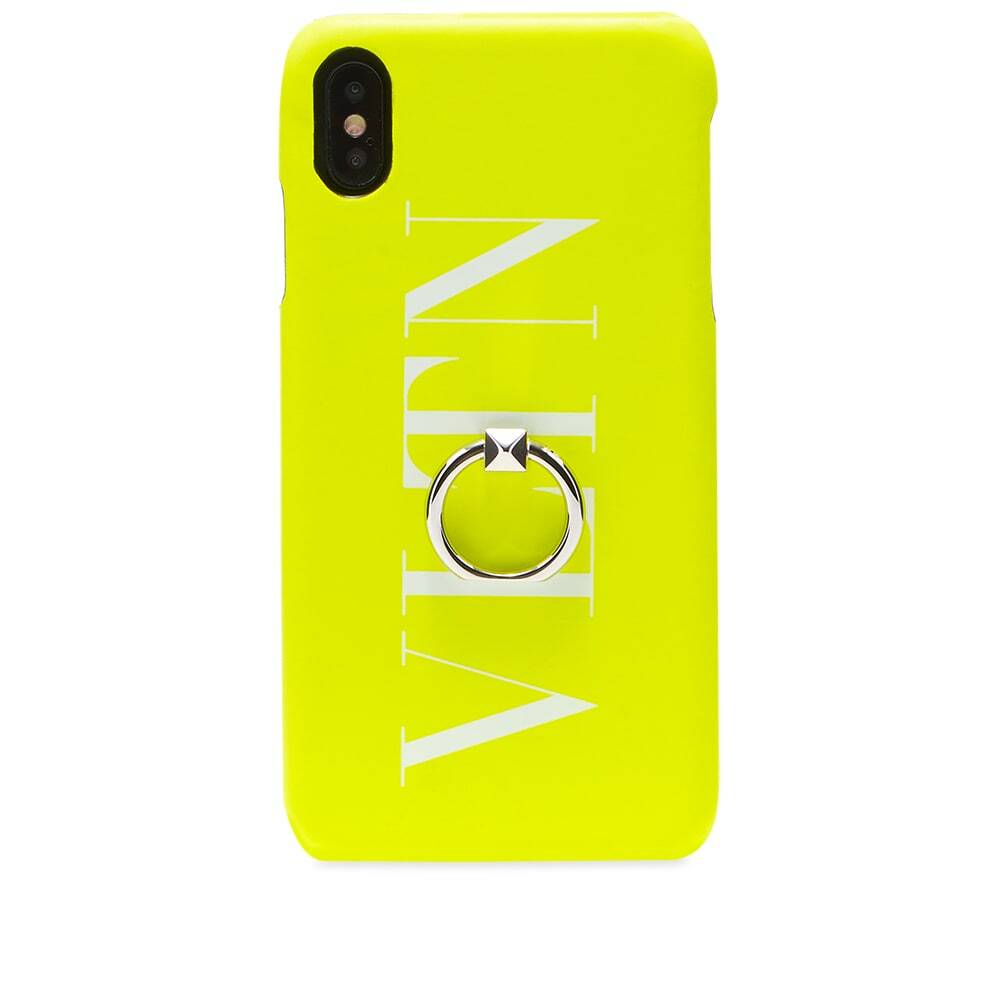 Valentino Fluo VLTN iPhone XS Max Case in Yellow/White Valentino