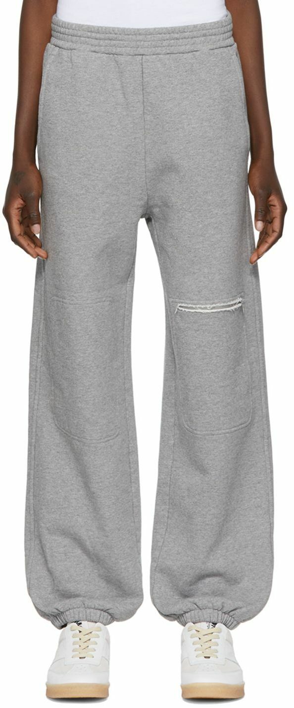 MM6 Maison Margiela Gray Zip Lounge Pants MM6 Maison Margiela