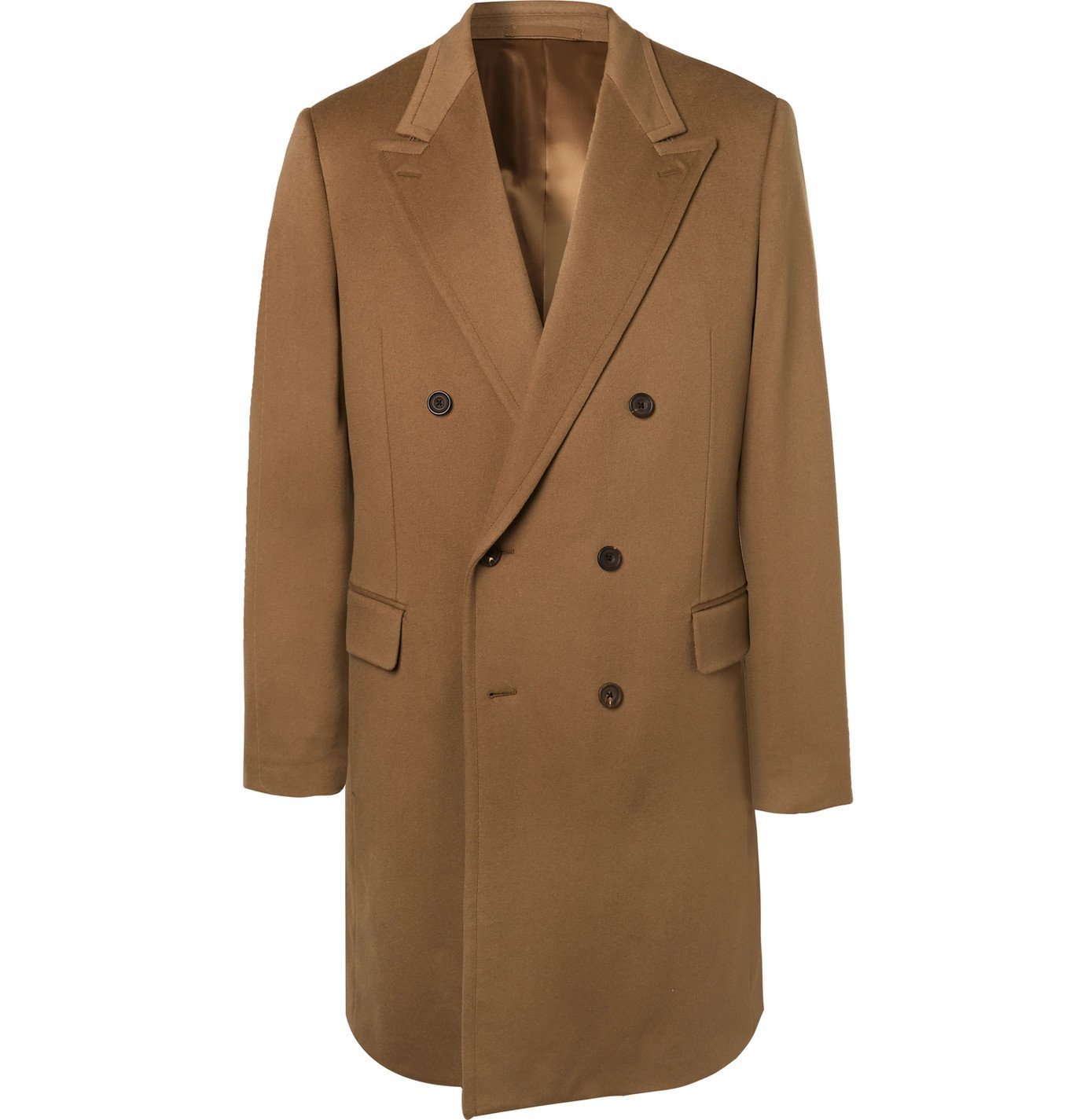 Kingsman - Double-Breasted Cashmere and Wool-Blend Overcoat - Brown ...
