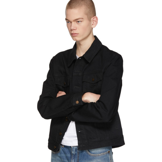 saint laurent black denim jacket