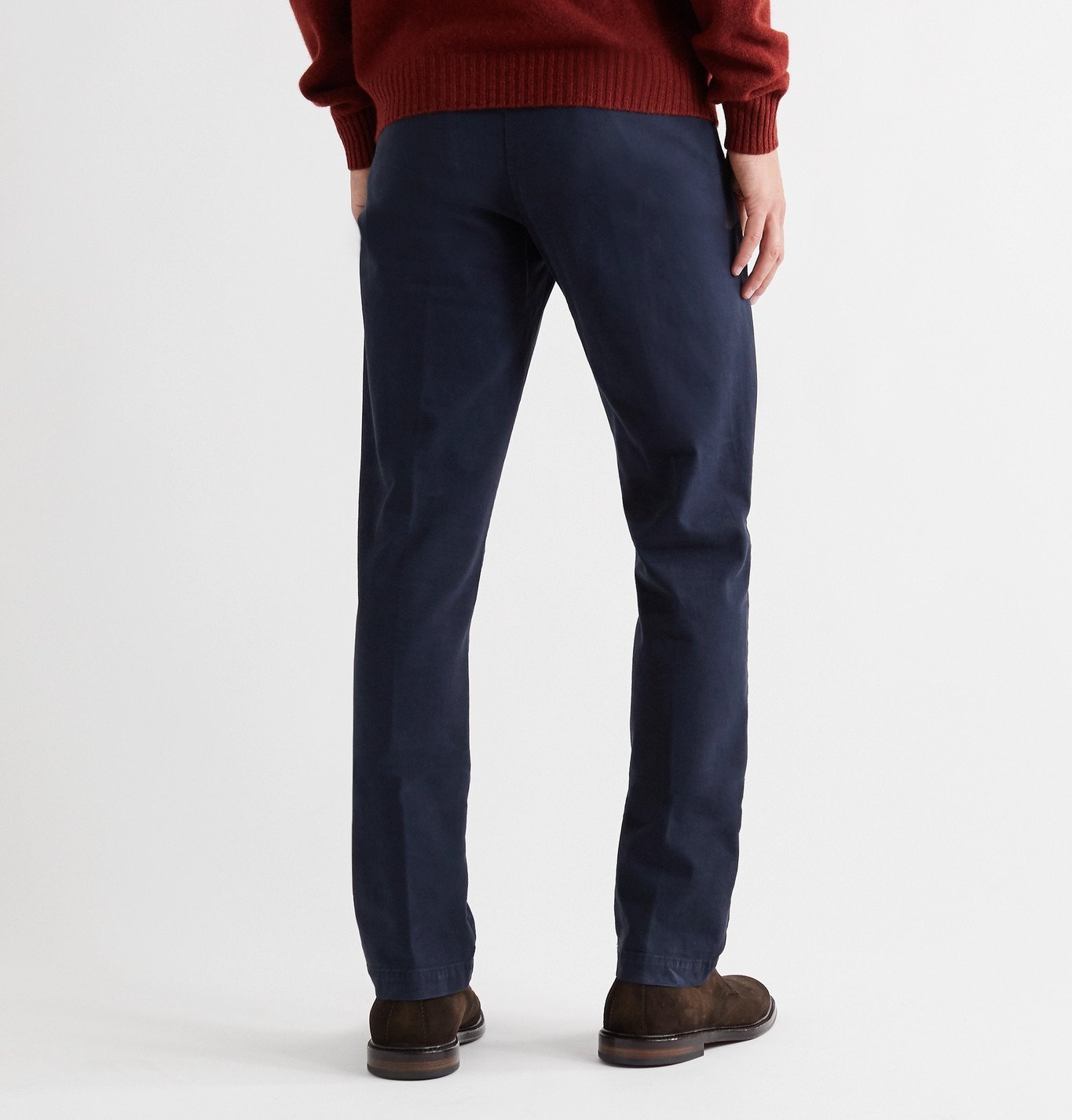 Massimo Alba - Stretch Cotton and Cashmere-Blend Trousers - Blue ...