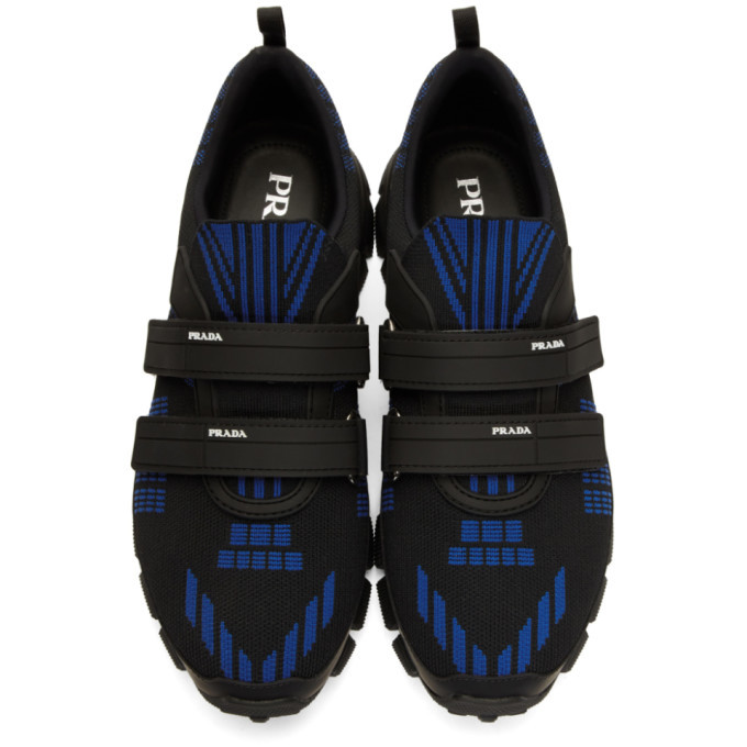 Prada Black and Blue Crossection Sneakers Prada