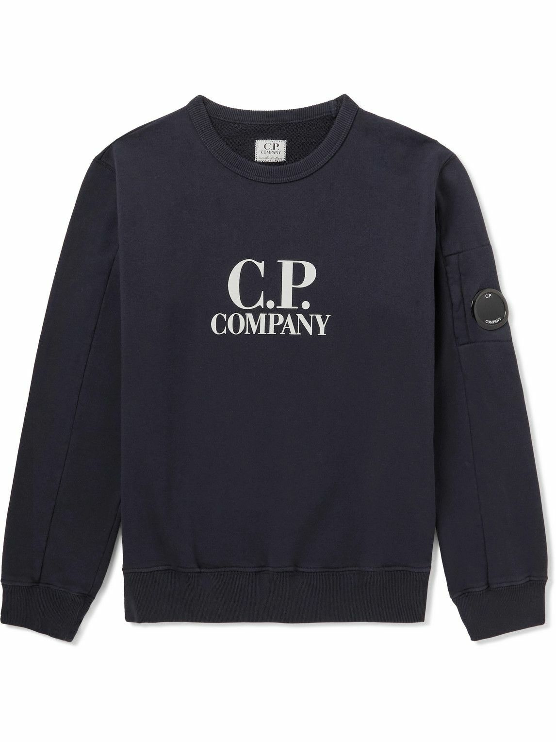 C.P. Company Kids - Logo-Print Cotton-Jersey Sweatshirt - Blue