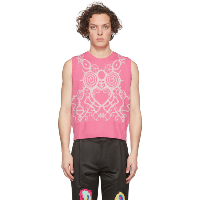 Charles Jeffrey Loverboy Pink Pict Vest Charles Jeffrey Loverboy