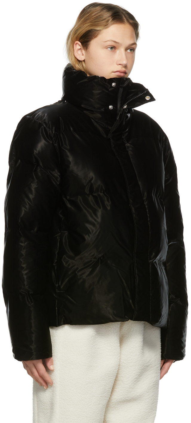 black boxy puffer jacket
