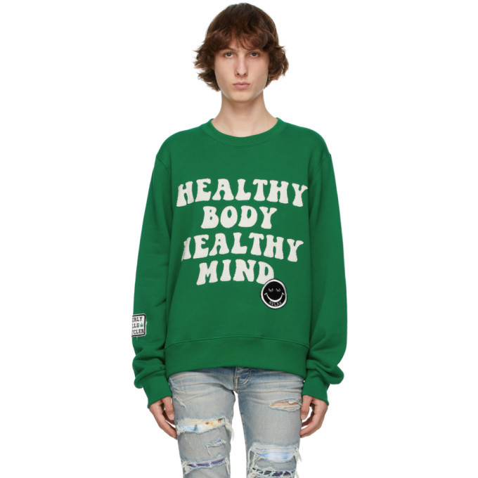 AMIRI Green A Love Movement Edition Healthy Body Sweatshirt Amiri