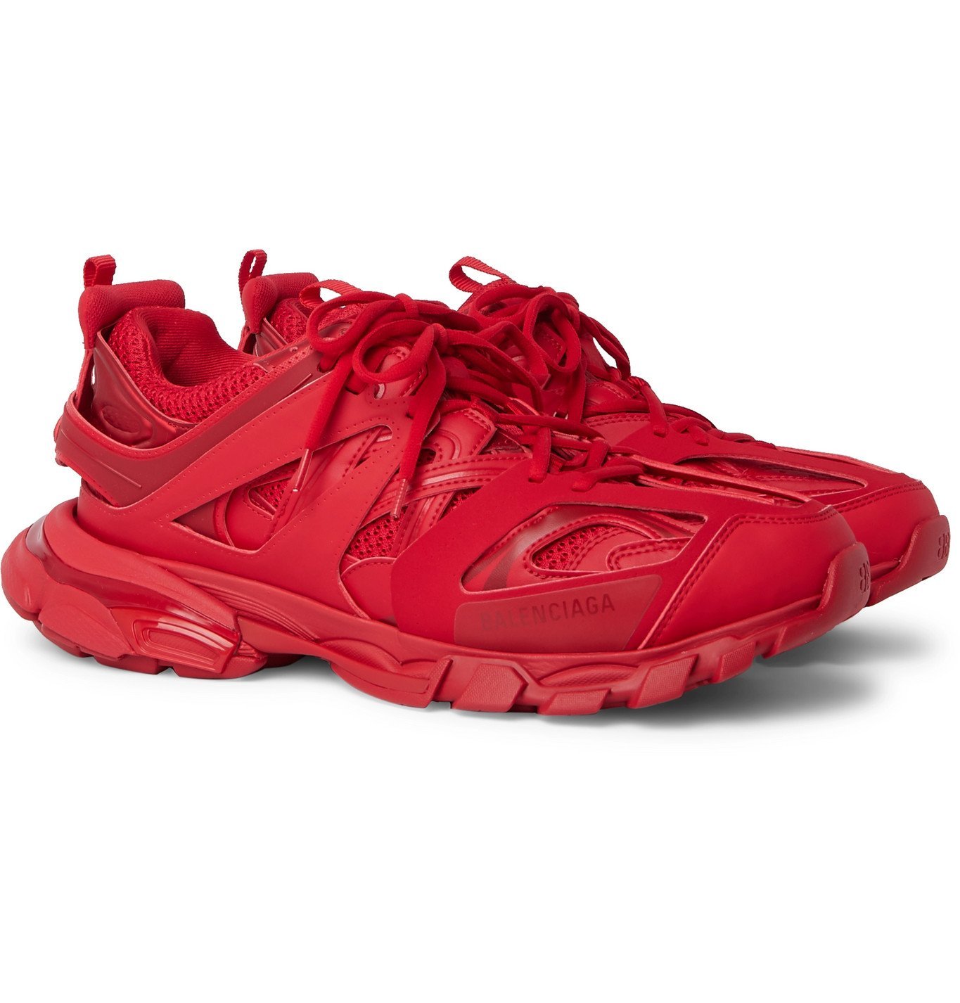 dier verbannen jas Balenciaga - Track Nylon, Mesh and Rubber Sneakers - Red Balenciaga
