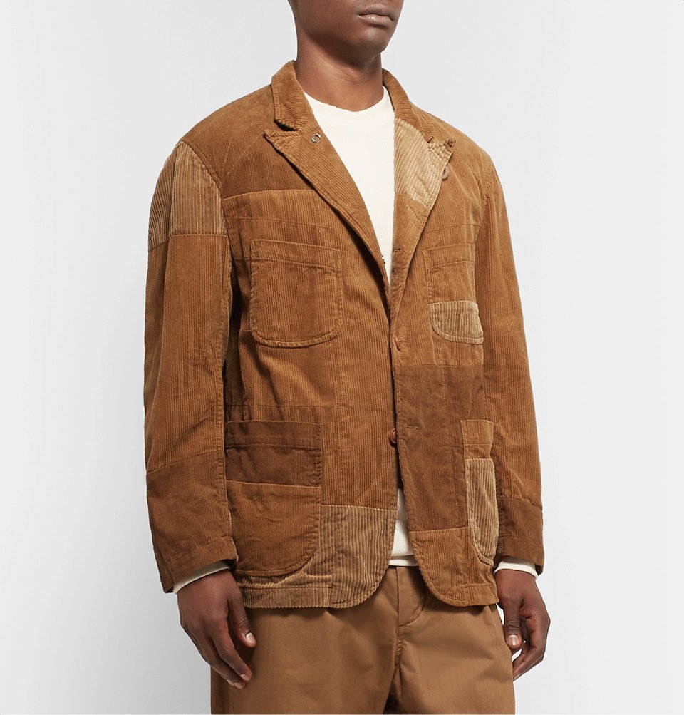 Engineered Garments - Camel Patchwork Cotton-Corduroy Blazer - Camel ...