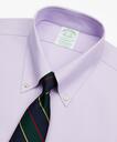 Brooks Brothers Men's Stretch Milano Slim-Fit Dress Shirt, Non-Iron Royal Oxford Button-Down Collar | Lavender