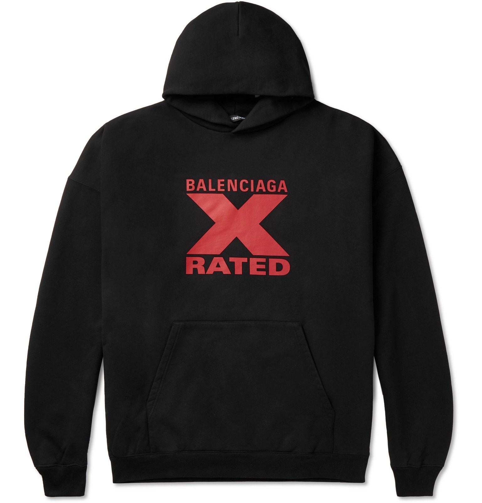balenciaga hoodie black and red