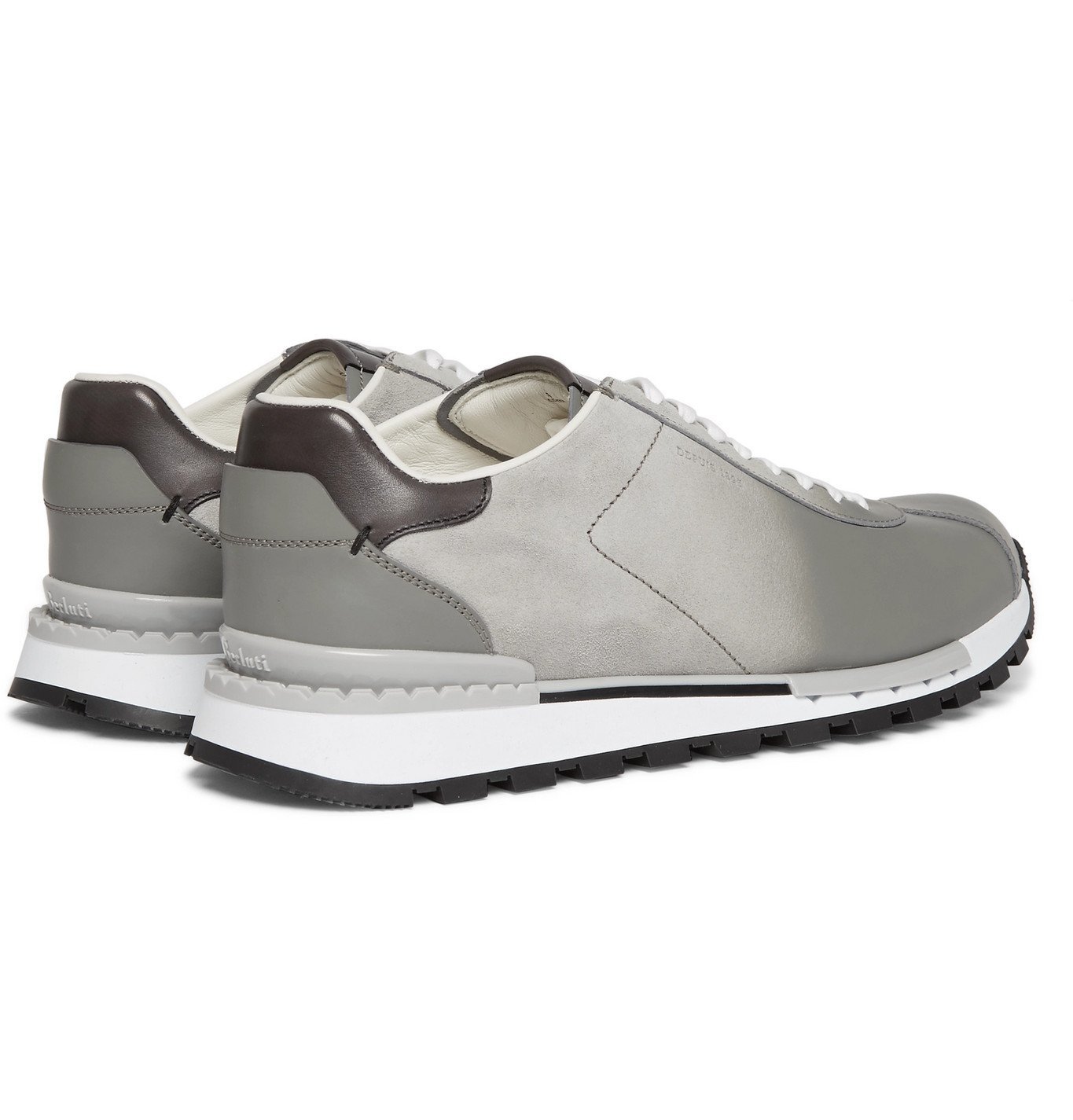 Berluti - Fast Track Torino Suede and Leather Sneakers - Gray Berluti