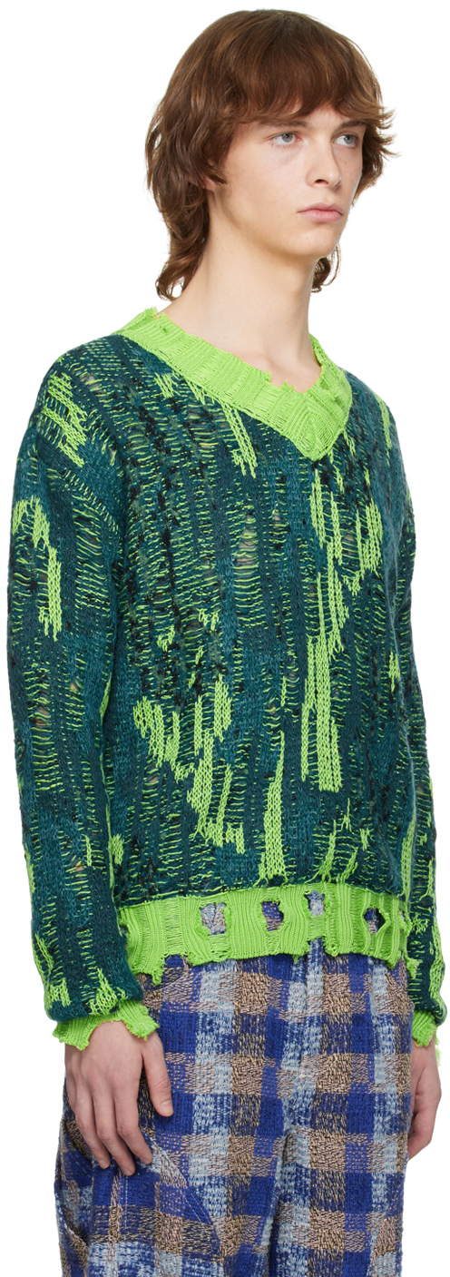 Andersson Bell Blue & Green Theydon Spider Sweater Andersson Bell