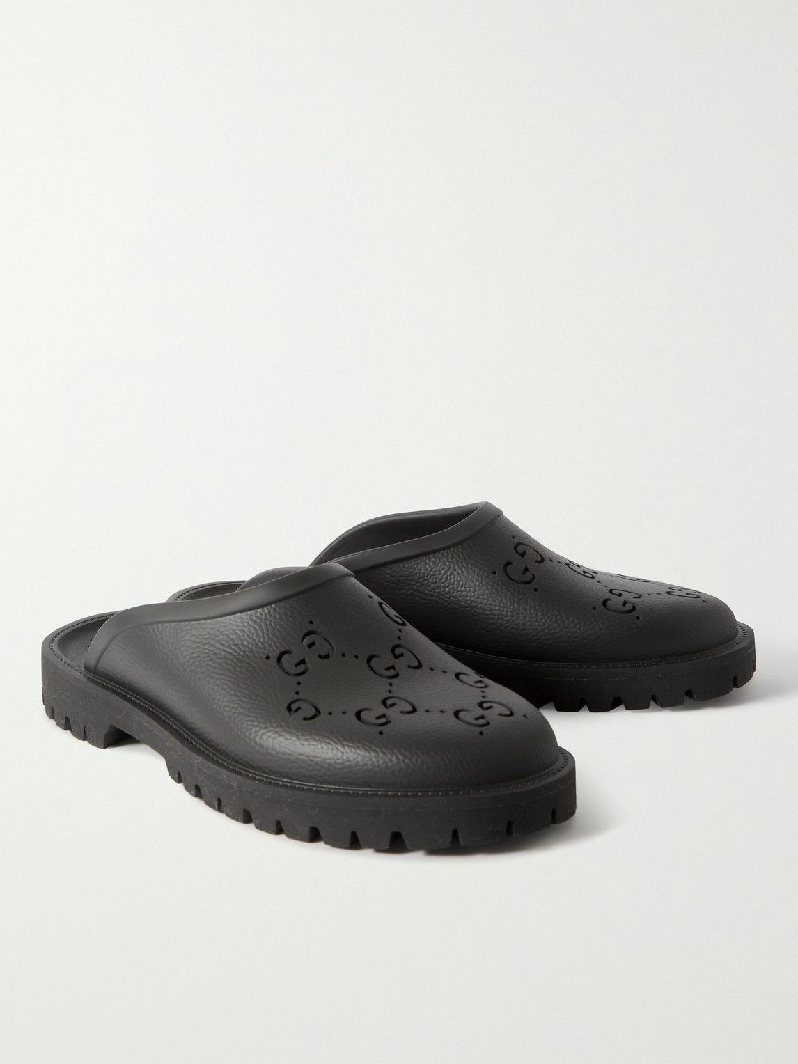 rubber gucci mules