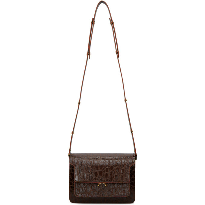 brown croc handbag