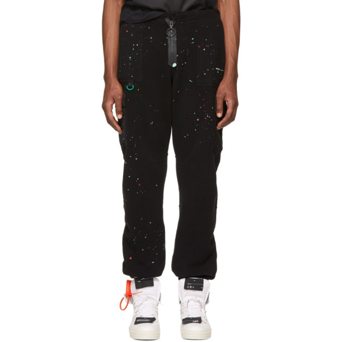 off white paint splatter pants