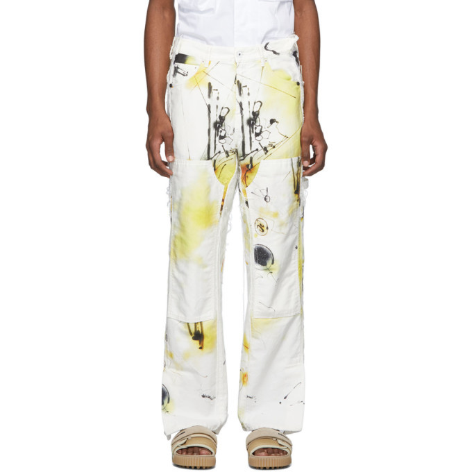 Off-White Multicolor Futura Edition Abstract Carpenter Jeans Off-White