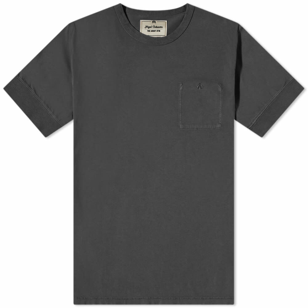 Nigel Cabourn Men's Military Pocket T-Shirt in Black Nigel Cabourn