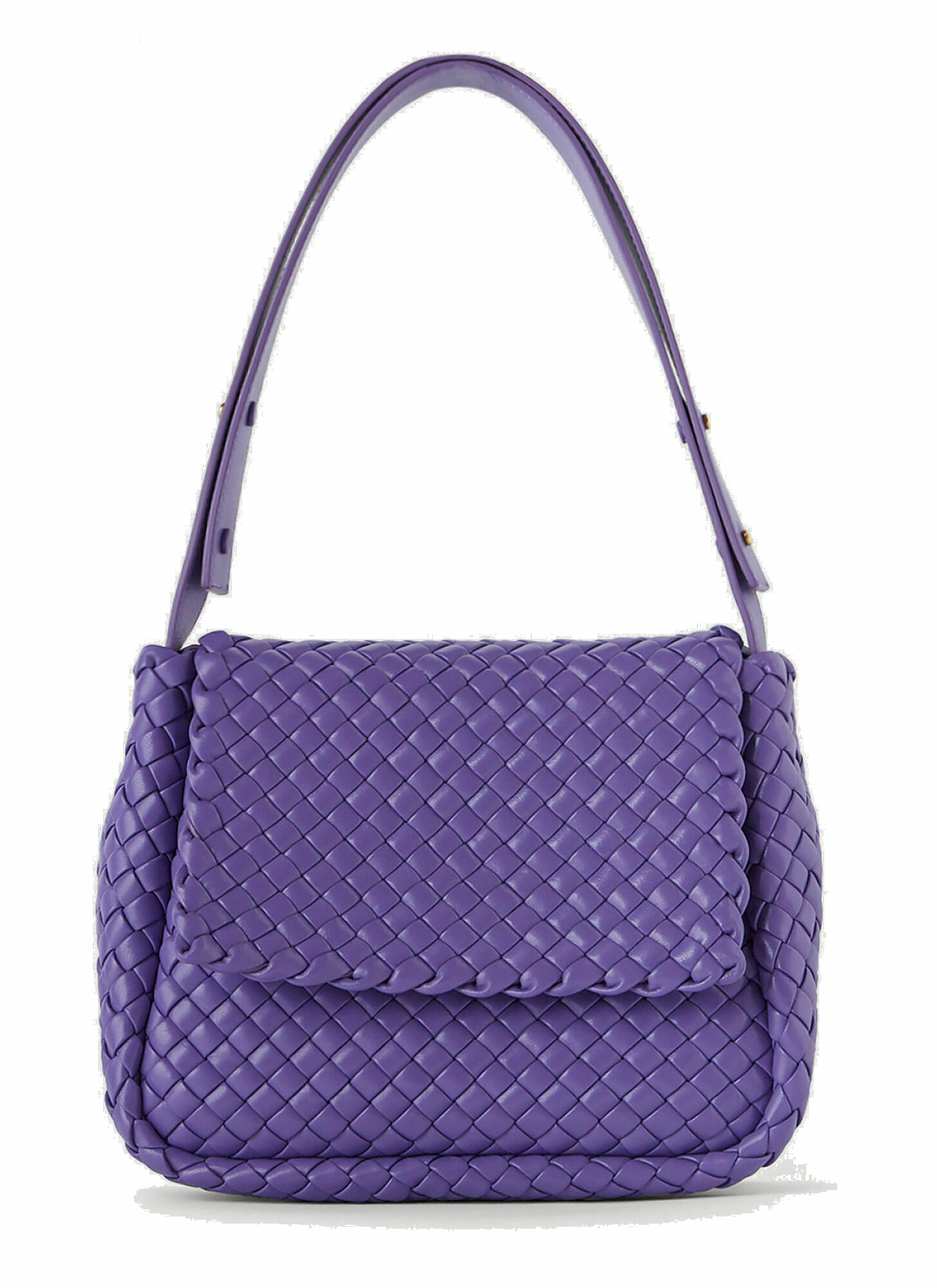 Bottega Veneta - Cobble Shoulder Bag in Purple Bottega Veneta