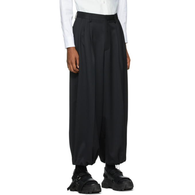 Fumito Ganryu Black Wool Japanese Bontan Pants Fumito Ganryu