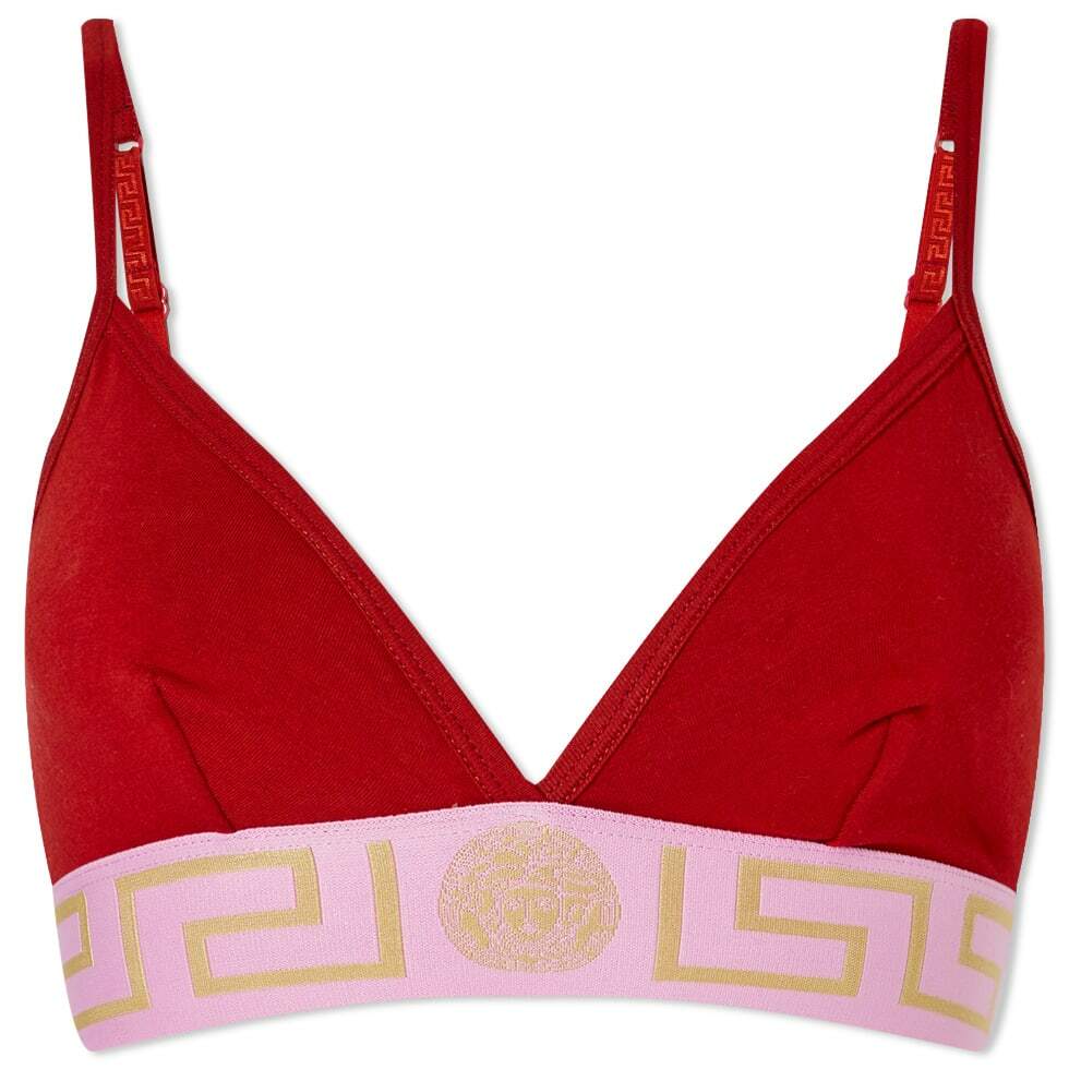 Versace Women's Triangle Bra in Red Versace