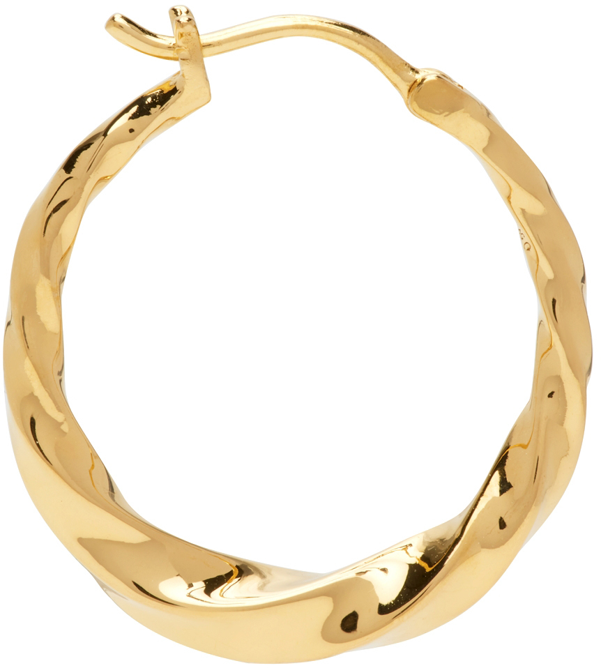 maria black sadie gold plated hoop earrings