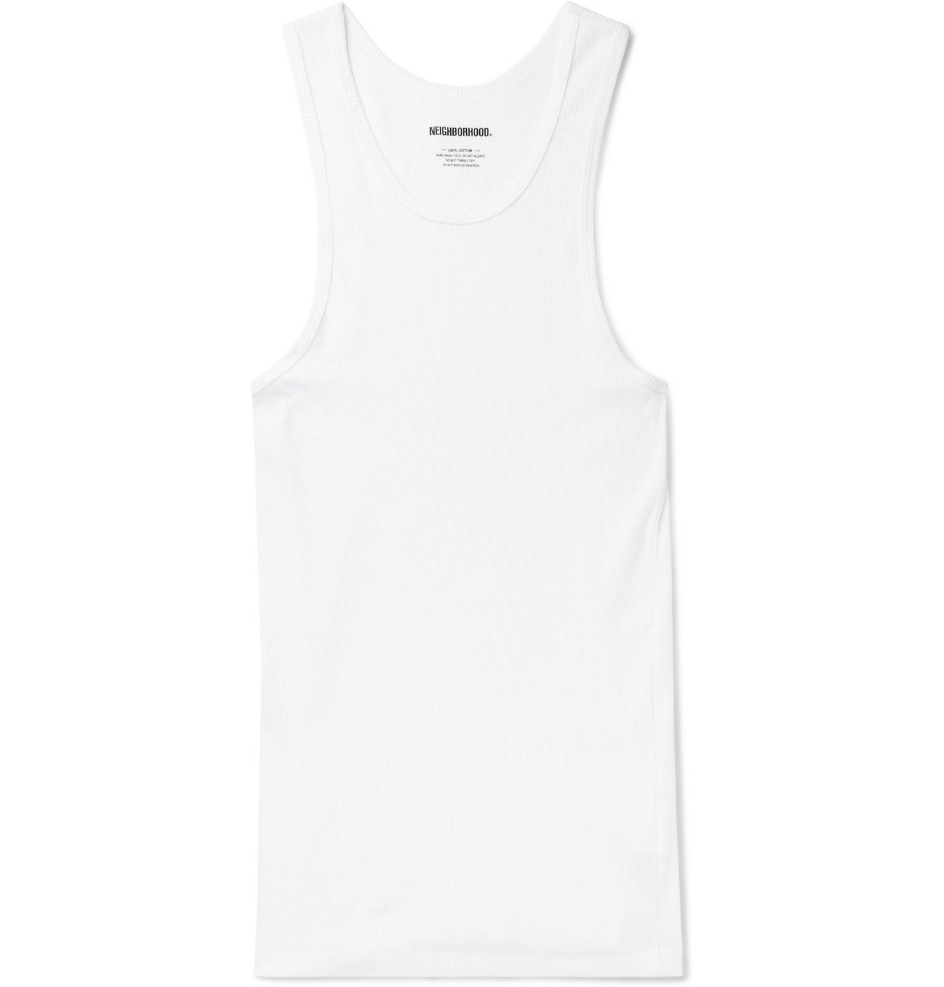 Neighborhood Three Pack Ribbed Cotton Jersey Tank Tops White Neighborhood 7837