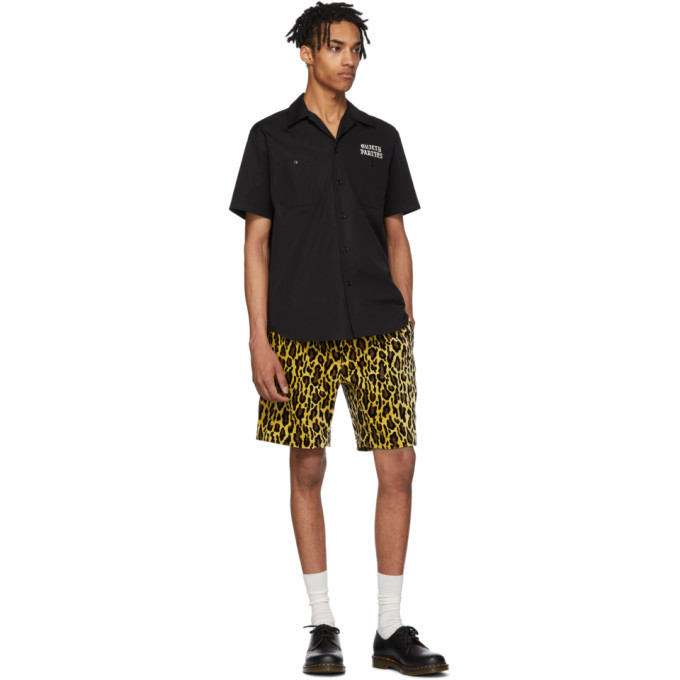 Wacko Maria Yellow Velvet Leopard Shorts Wacko Maria