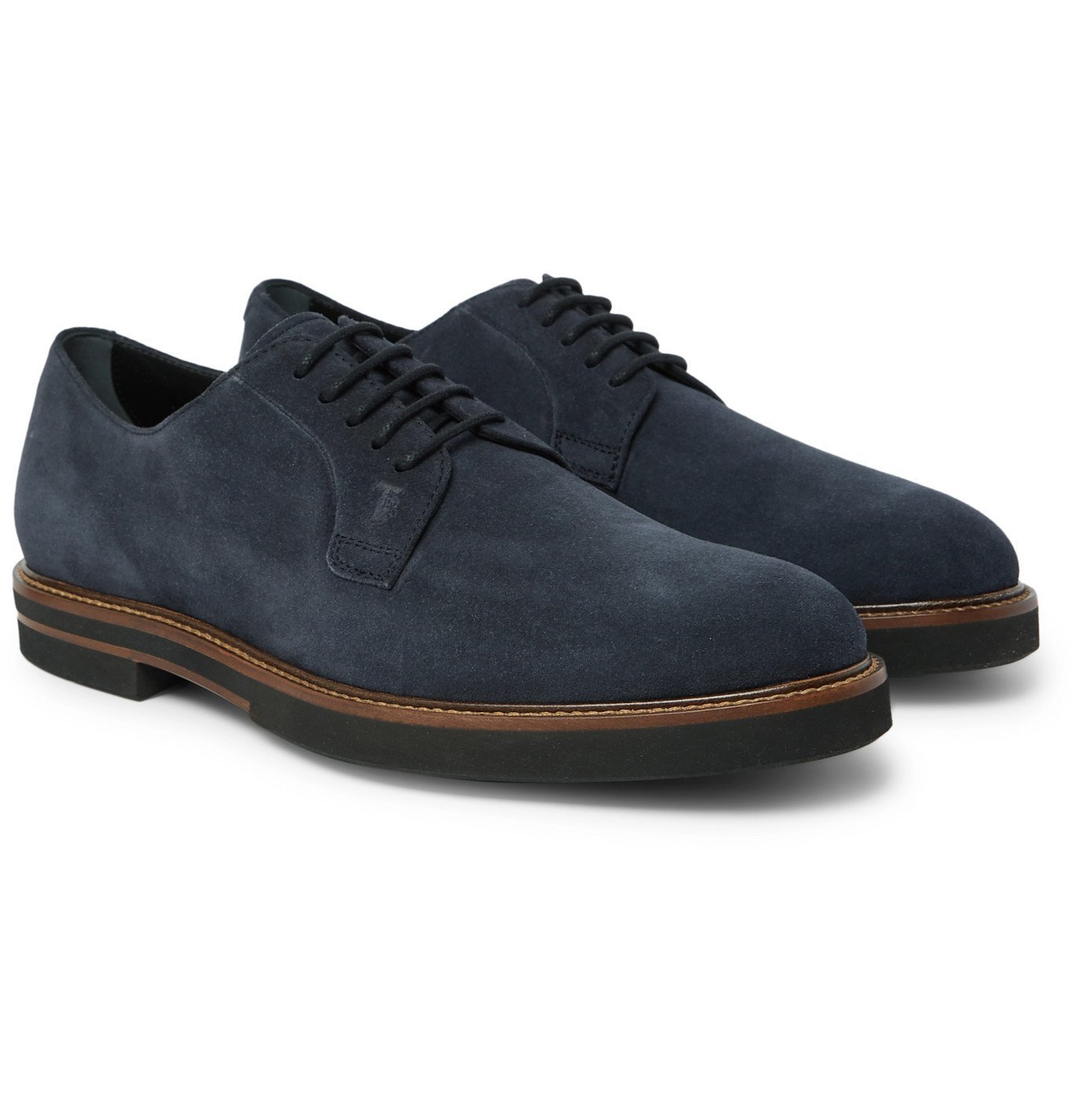 Tod's - Suede Derby Shoes - Blue Tod's