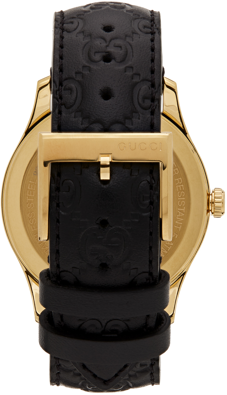 Gucci Black \u0026 Gold G-Timeless GG Watch 