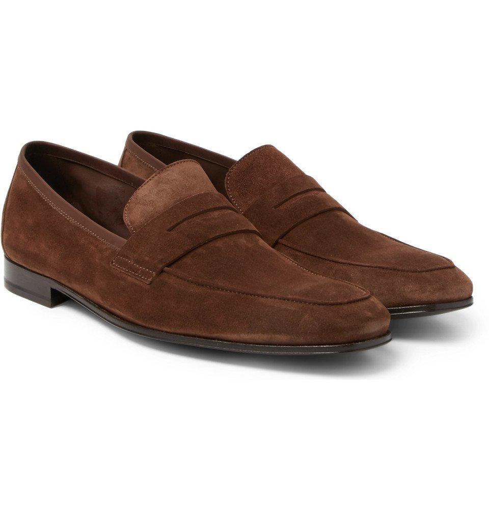 paul smith glynn suede penny loafers