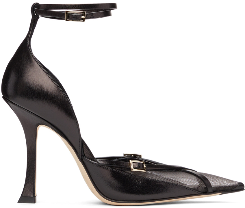 Jimmy Choo Black Mugler Edition Strap Pump Heels Jimmy Choo