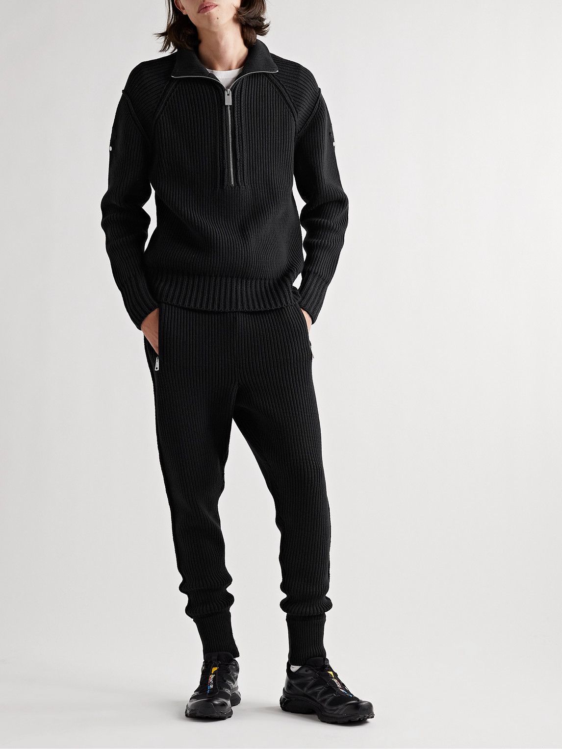 moncler half zip sweater