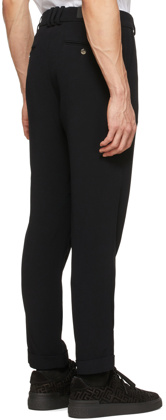 Balmain Black Viscose Trousers Balmain