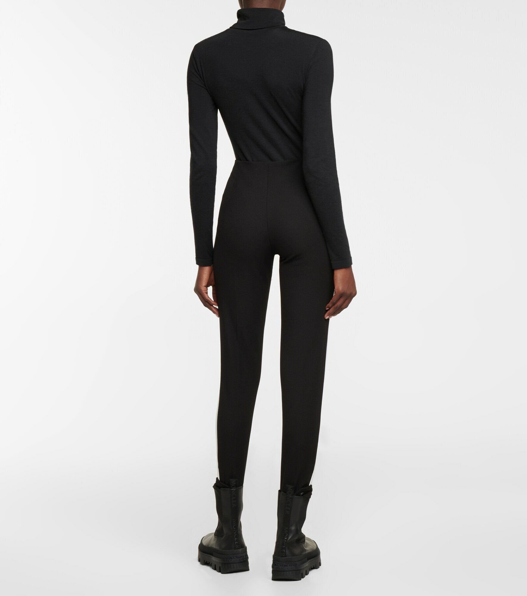 Moncler - Mid-rise jersey stirrup leggings Moncler