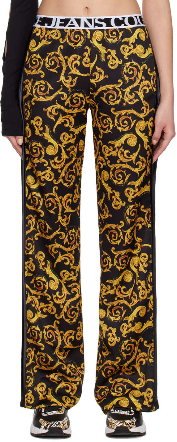 Photo: Versace Jeans Couture Black & Yellow Graphic Sweatpants