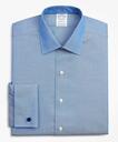 Brooks Brothers Men's Stretch Regent Regular-Fit Dress Shirt, Non-Iron Pinpoint Ainsley Collar French Cuff Pinpoint | Blue