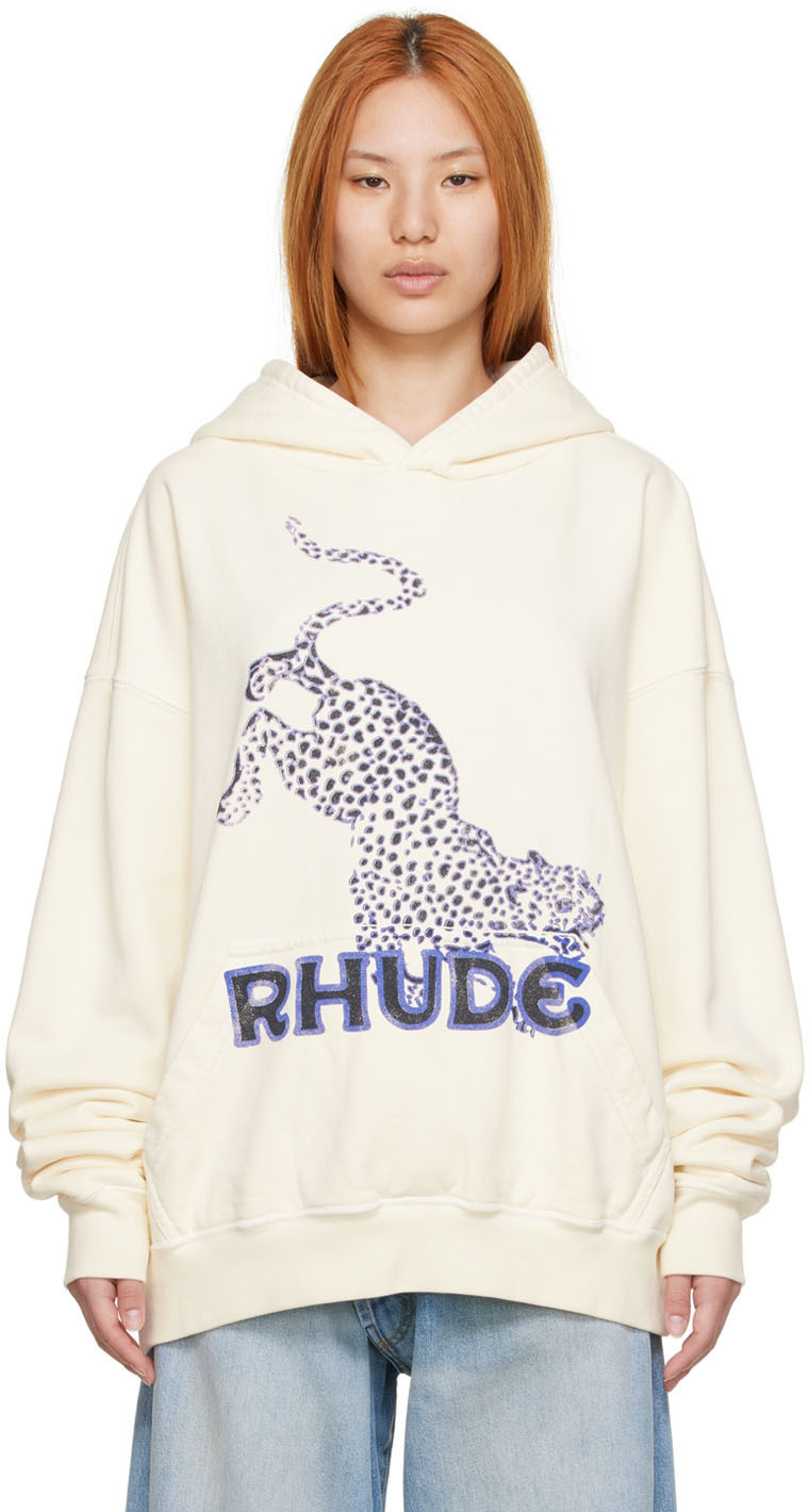 Rhude OffWhite Cotton Hoodie Rhude