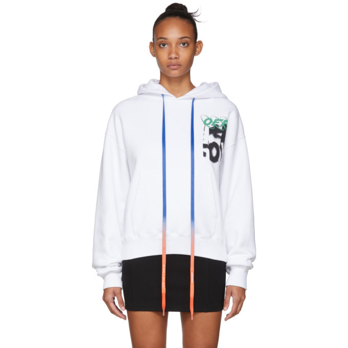 off white blurred hoodie