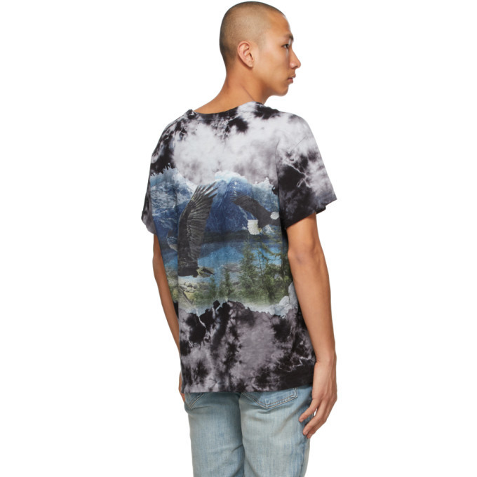 AMIRI Black Bleach Out Eagle T-Shirt Amiri